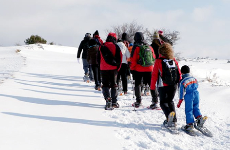 ciaspole sulla neve sibillini