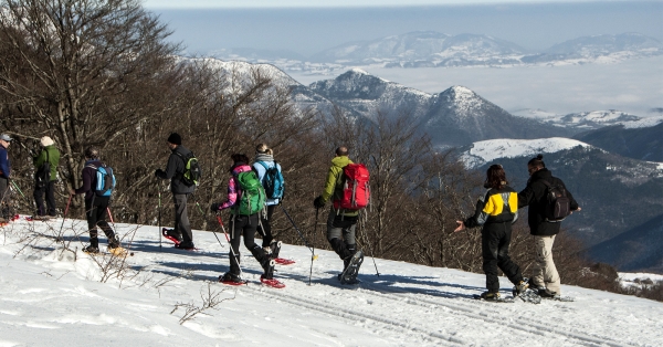 Ciaspolata al Monte Cucco Costacciaro (PG) con vin brul&egrave; e polentata!